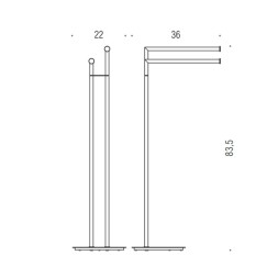 Стойка COLOMBO DESIGN MINI B4038.OM с полотенцедержателем двойным цвет золото матовое
